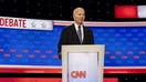 President Joe Biden speaks as he participates in the first presidential debate of the 2024 elections with former US President and Republican presidential candidate Donald Trump at CNNs studios in Atlanta, Georgia, on June 27, 2024. 