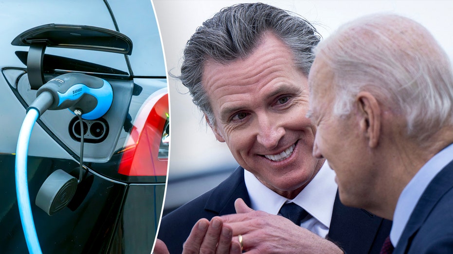 Gavin Newsom and Biden talk EVs