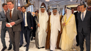 Russia&apos;s Energy Minister Alexander Novak (L) and his counterparts from Saudi Arabia Prince Abdulaziz bin Salman (C-L) and the UAE&apos;s Suhail Al-Mazroui (C-R) walk out with other delegates after the end of OPEC meeting in Riyadh, on June 2, 2024. 